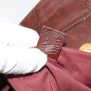 Chloe Shoulder Bag Leather Brown Gold Auth 176610-21