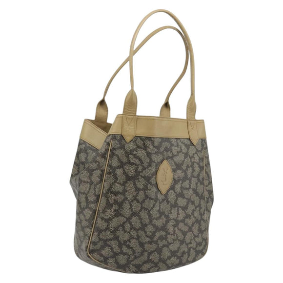 SAINT LAURENT Shoulder Bag Canvas PVC Gray Auth 176612
