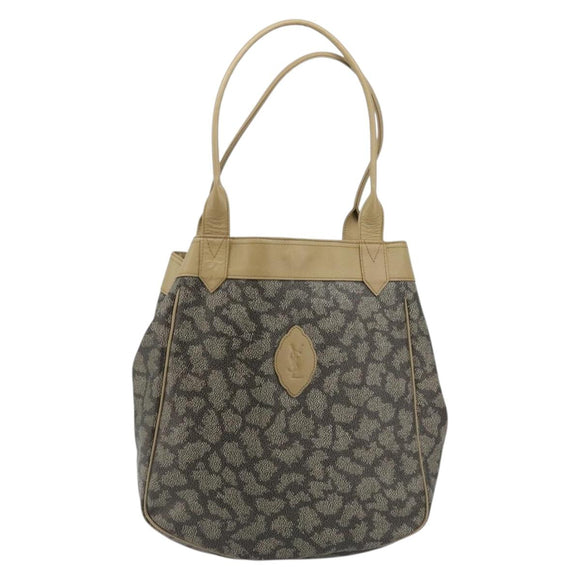 SAINT LAURENT Shoulder Bag Canvas PVC Gray Auth 176612
