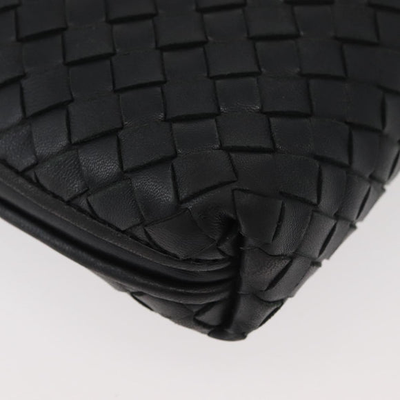 BOTTEGA VENETA INTRECCIATO Schultertasche Leder Schwarz 245354 Auth 176616