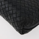 BOTTEGA VENETA INTRECCIATO Schultertasche Leder Schwarz 245354 Auth 176616-14
