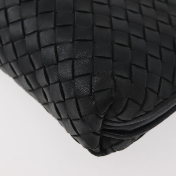 BOTTEGA VENETA INTRECCIATO Schultertasche Leder Schwarz 245354 Auth 176616