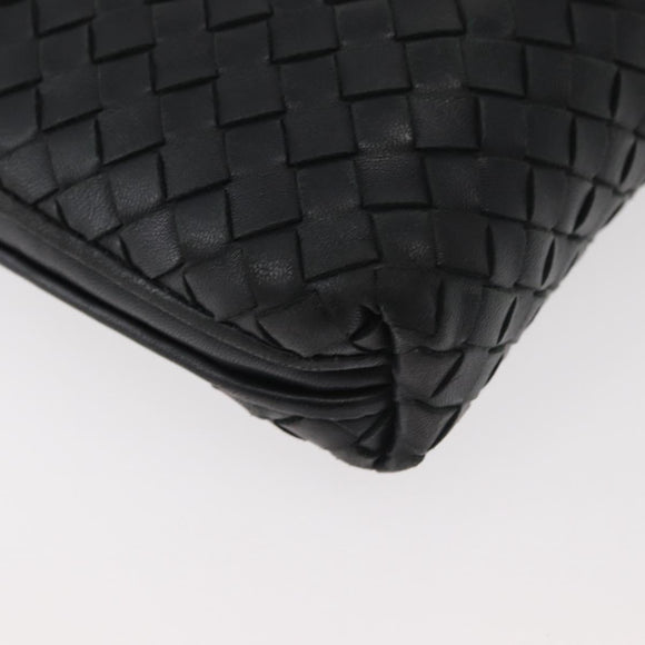 BOTTEGA VENETA INTRECCIATO Schultertasche Leder Schwarz 245354 Auth 176616