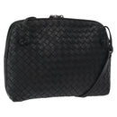 BOTTEGA VENETA INTRECCIATO Schultertasche Leder Schwarz 245354 Auth 176616-1