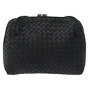 BOTTEGA VENETA INTRECCIATO Schultertasche Leder Schwarz 245354 Auth 176616-13