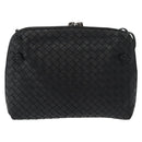 BOTTEGA VENETA INTRECCIATO Schultertasche Leder Schwarz 245354 Auth 176616-2