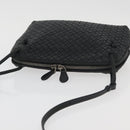 BOTTEGA VENETA INTRECCIATO Schultertasche Leder Schwarz 245354 Auth 176616-6
