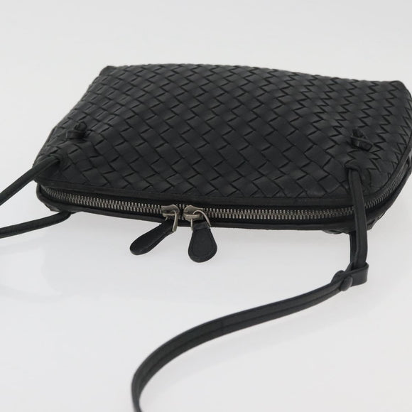 BOTTEGA VENETA INTRECCIATO Schultertasche Leder Schwarz 245354 Auth 176616