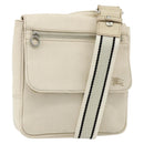 BURBERRY Blue Label Shoulder Bag Canvas Beige Silver Auth 176617-1