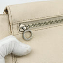 BURBERRY Blue Label Shoulder Bag Canvas Beige Silver Auth 176617-17