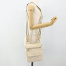 BURBERRY Blue Label Shoulder Bag Canvas Beige Silver Auth 176617-22