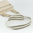 BURBERRY Blue Label Shoulder Bag Canvas Beige Silver Auth 176617-7