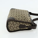 CELINE C Sulky Shoulder Bag Canvas Beige Gold Auth 176618-4