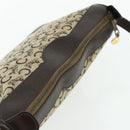 CELINE C Sulky Shoulder Bag Canvas Beige Gold Auth 176618-6