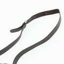 CELINE C Sulky Shoulder Bag Canvas Beige Gold Auth 176618-8