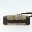 CELINE C Sulky Shoulder Bag Canvas Beige Gold Auth 176618-5
