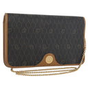 Christian Dior Honeycomb Canvas Shoulder Bag PVC Beige Gold Auth 176623-1