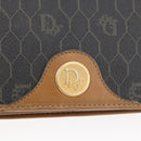 Christian Dior Honeycomb Canvas Shoulder Bag PVC Beige Gold Auth 176623-14