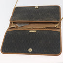 Christian Dior Honeycomb Canvas Shoulder Bag PVC Beige Gold Auth 176623-15