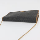 Christian Dior Honeycomb Canvas Shoulder Bag PVC Beige Gold Auth 176623-6