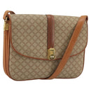 CELINE Macadam Canvas Shoulder Bag PVC Beige Gold Auth 176626A-1
