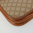 CELINE Macadam Canvas Shoulder Bag PVC Beige Gold Auth 176626A-11