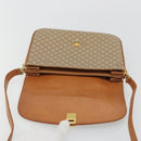 CELINE Macadam Canvas Shoulder Bag PVC Beige Gold Auth 176626A-15