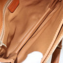 CELINE Macadam Canvas Shoulder Bag PVC Beige Gold Auth 176626A-17