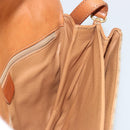 CELINE Macadam Canvas Shoulder Bag PVC Beige Gold Auth 176626A-18