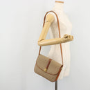 CELINE Macadam Canvas Shoulder Bag PVC Beige Gold Auth 176626A-25