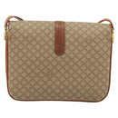 CELINE Macadam Canvas Shoulder Bag PVC Beige Gold Auth 176626A-3
