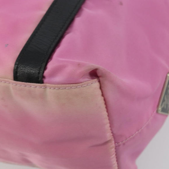 PRADA Shoulder Bag Nylon Pink Silver Auth 176628