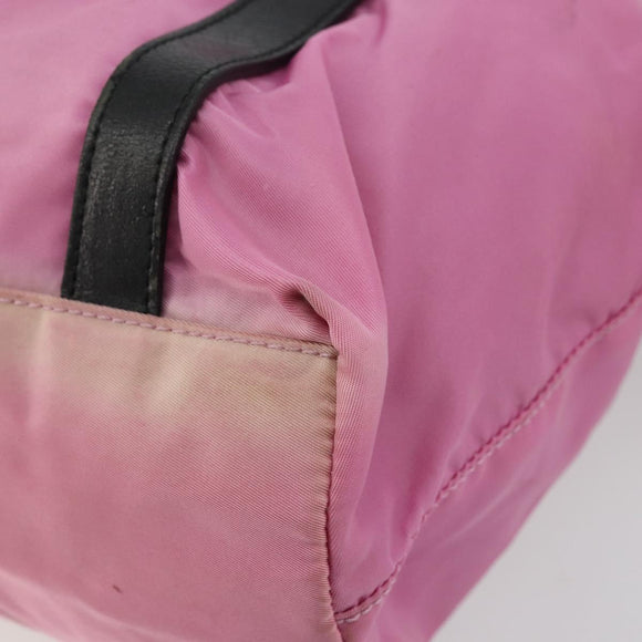 PRADA Shoulder Bag Nylon Pink Silver Auth 176628