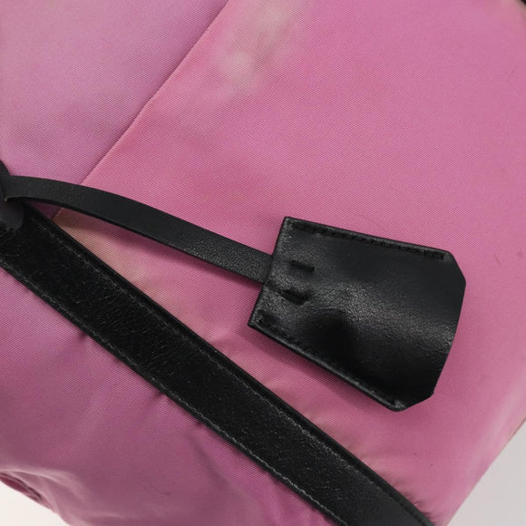 PRADA Shoulder Bag Nylon Pink Silver Auth 176628