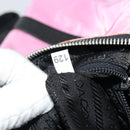 PRADA Shoulder Bag Nylon Pink Silver Auth 176628-12