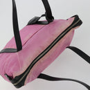 PRADA Shoulder Bag Nylon Pink Silver Auth 176628-6