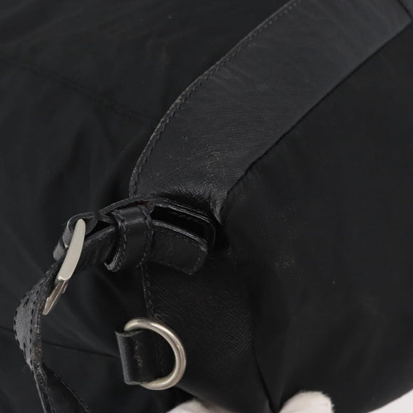 PRADA Backpack Nylon Black Silver Auth 176629