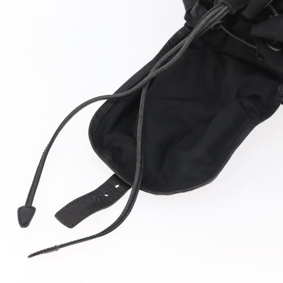 PRADA Backpack Nylon Black Silver Auth 176629