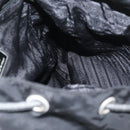 PRADA Backpack Nylon Black Silver Auth 176629-24