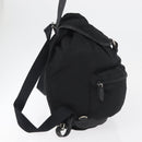 PRADA Backpack Nylon Black Silver Auth 176629-4