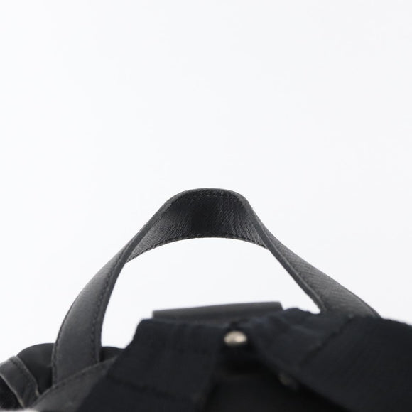 PRADA Backpack Nylon Black Silver Auth 176629
