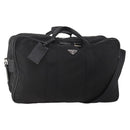 PRADA Boston Bag Nylon 2way Black Silver Auth 176630-1