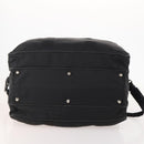 PRADA Boston Bag Nylon 2way Black Silver Auth 176630-5