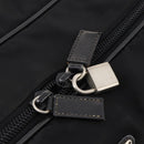 PRADA Boston Bag Nylon 2way Black Silver Auth 176630-23