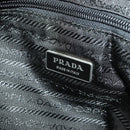 PRADA Boston Bag Nylon 2way Black Silver Auth 176630-26