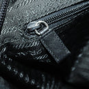 PRADA Boston Bag Nylon 2way Black Silver Auth 176630-27