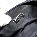 PRADA Accessory Pouch Nylon Black Silver Auth 176631A-10