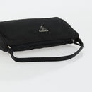 PRADA Accessory Pouch Nylon Black Silver Auth 176631A-7