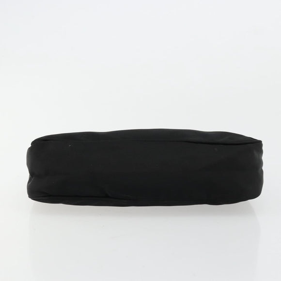 PRADA Accessory Pouch Nylon Black Silver Auth 176631A