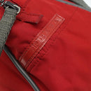 PRADA Sports Hand Bag Nylon Red Silver Auth 176633A-17